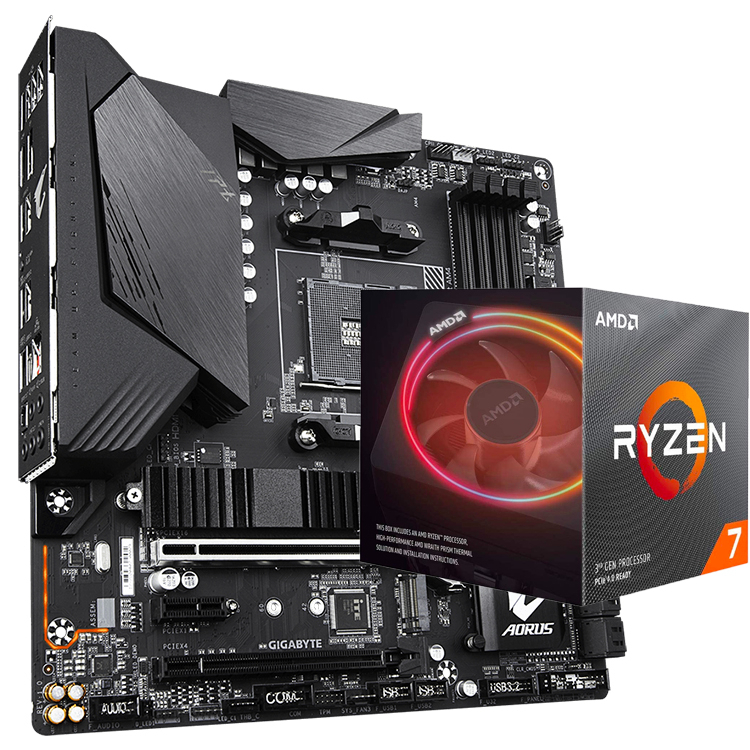 Hot Sale Combo GIGABYTE B550M AORUS PRO Used Motherboard for Gaming Desktop with AMD AM4 Ryzen R5 7 9 3600 3600X 3700X CPU - Image 3
