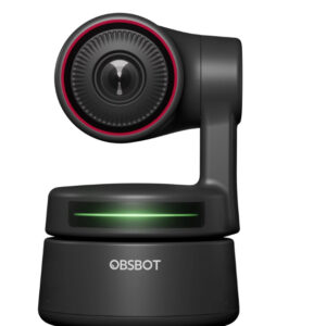 OBSBOT Tiny 4K AI Powered Webcam AI-Tracking Auto-Framing Gesture Control HDR Dual Omni-Directional Mic Recording Streaming