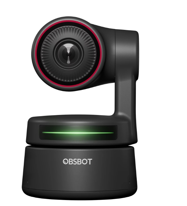 OBSBOT Tiny 4K AI Powered Webcam AI-Tracking Auto-Framing Gesture Control HDR Dual Omni-Directional Mic Recording Streaming