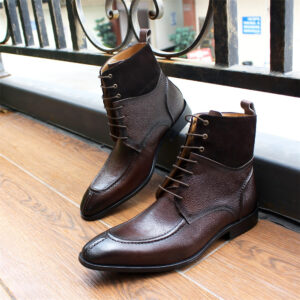 Latest Italian Long Boots Wholesale Genuine Leather Mixed Boots Men's Dress Oxford Shoes for Party