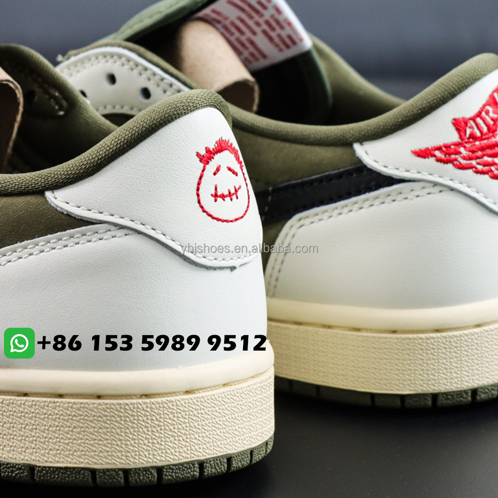 New Style Best Quality Travis Scotts Medium Olive Basketball Style Shoes Men Sports Shoes Casual Fashion Sneakers