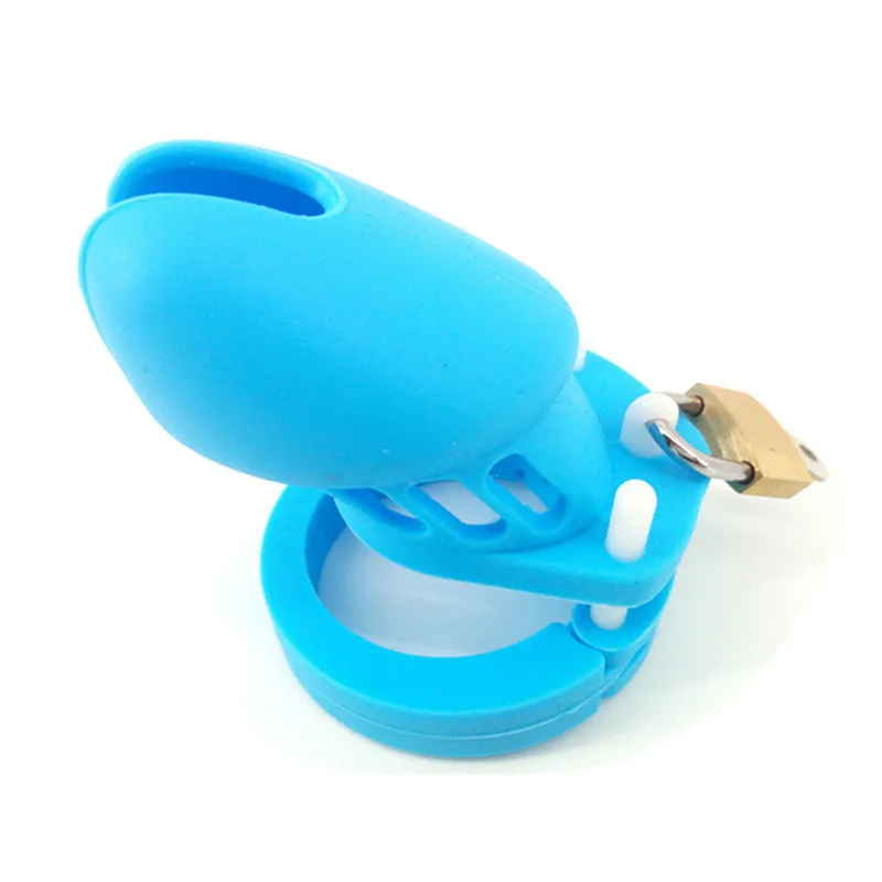 Blue Silicone CB6000 CB6000S Male Chastity Devices Soft Sex Toy Cock Ring Adult Sex Products Penis Sleeve Dildo Cock Cage G7-2-8 - Image 2