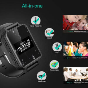 V81 Fashion 8GB 16GB 32GB Memory Waterproof Voice Recording Men Women Digital Wrist Watch Voice Recorder