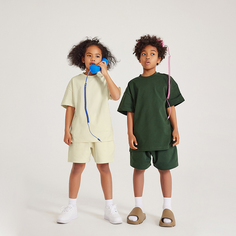 100%Cotton Screen Printed Causal Shorts for Girls and Boys Plain Kid's Shorts 425G Children's Sports Shorts - Image 3