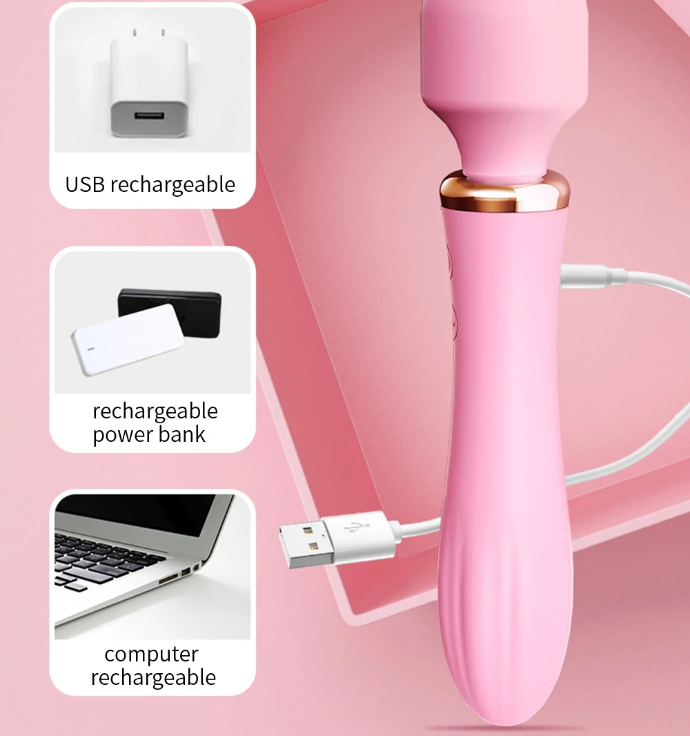 BLACKWOLF Powerful AV Vibrator Magic Wand Personal Clit Massage Clitoral Stimulator Big Head Vibrators Sex Toys For Woman Adults - Image 2