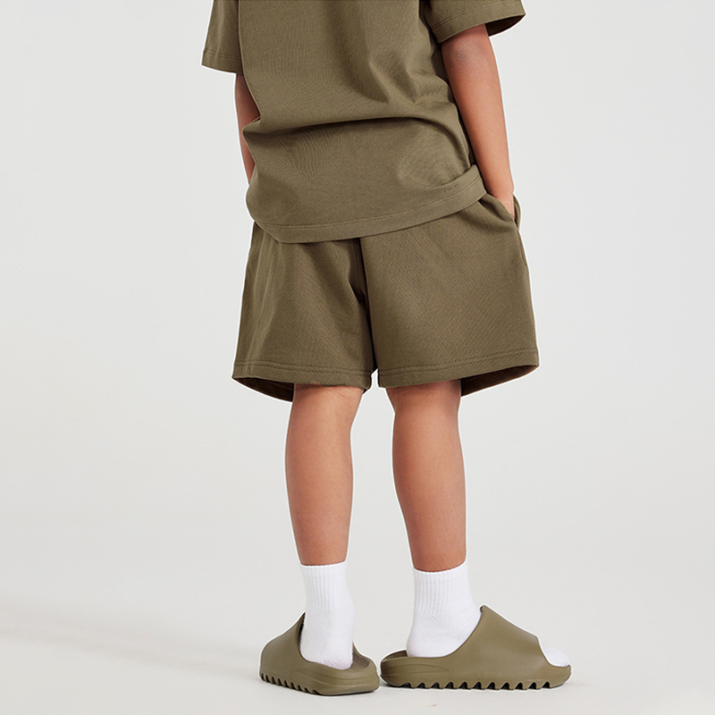 100%Cotton Screen Printed Causal Shorts for Girls and Boys Plain Kid's Shorts 425G Children's Sports Shorts - Image 4