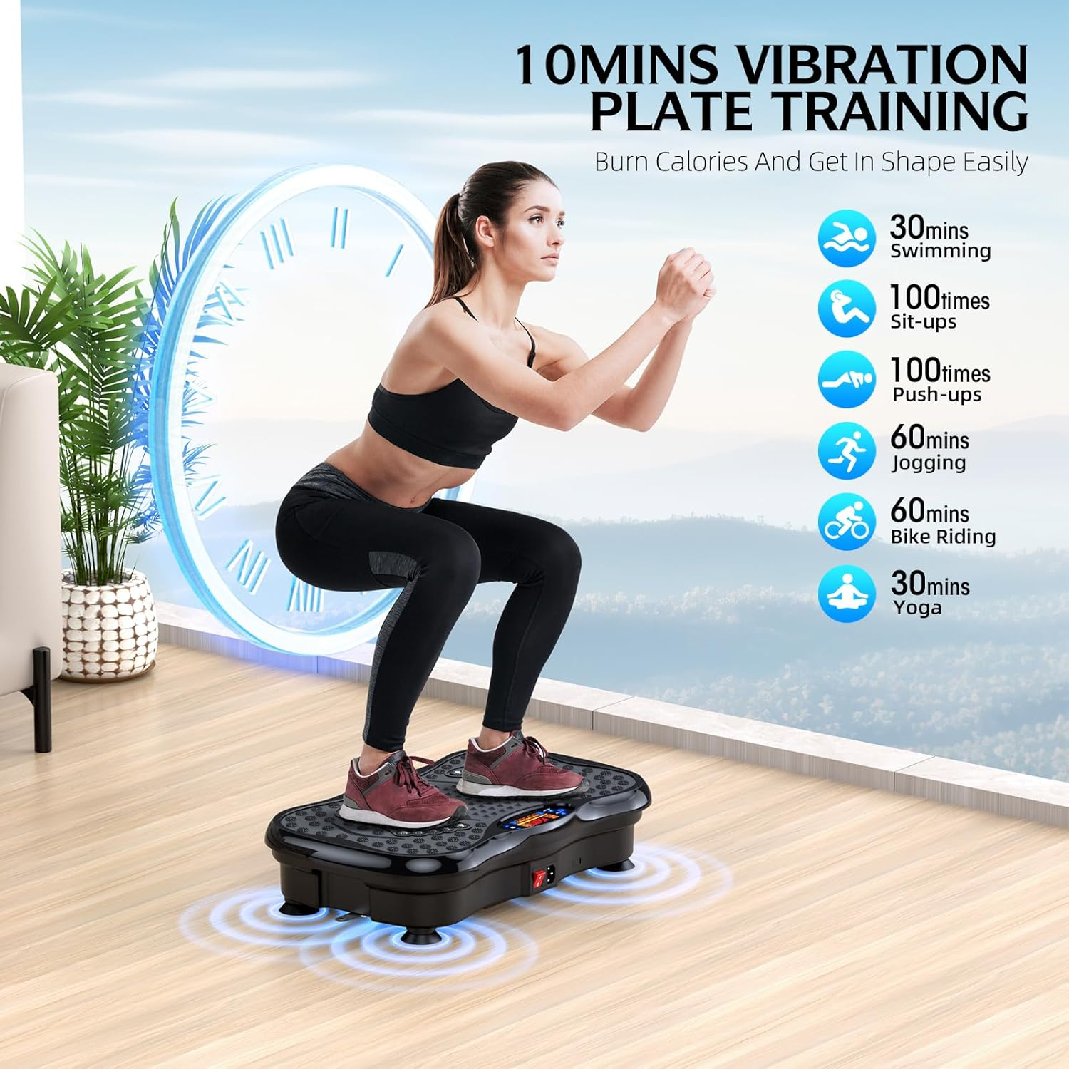 Phenitech Vibration Plate Exercise Machine, Lymphatic Drainage & Muscle Recovery, Portable Shaker Board for Home Gym - Image 4