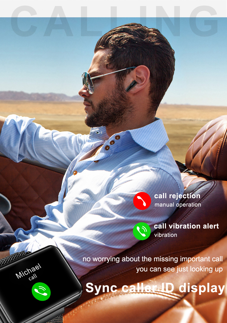 Wholesale Sport Smart Watch IP67 BT Music Remote Control Camera Blood Oxygen Smartwatch With Wireless Earphone - Image 5