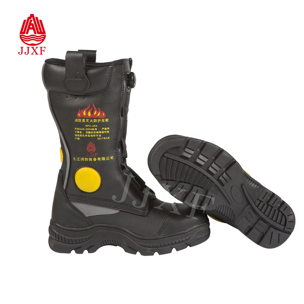 Leather Fire Resistant Safety Fireman Boots Fireproof Firefighter Boots - Image 3