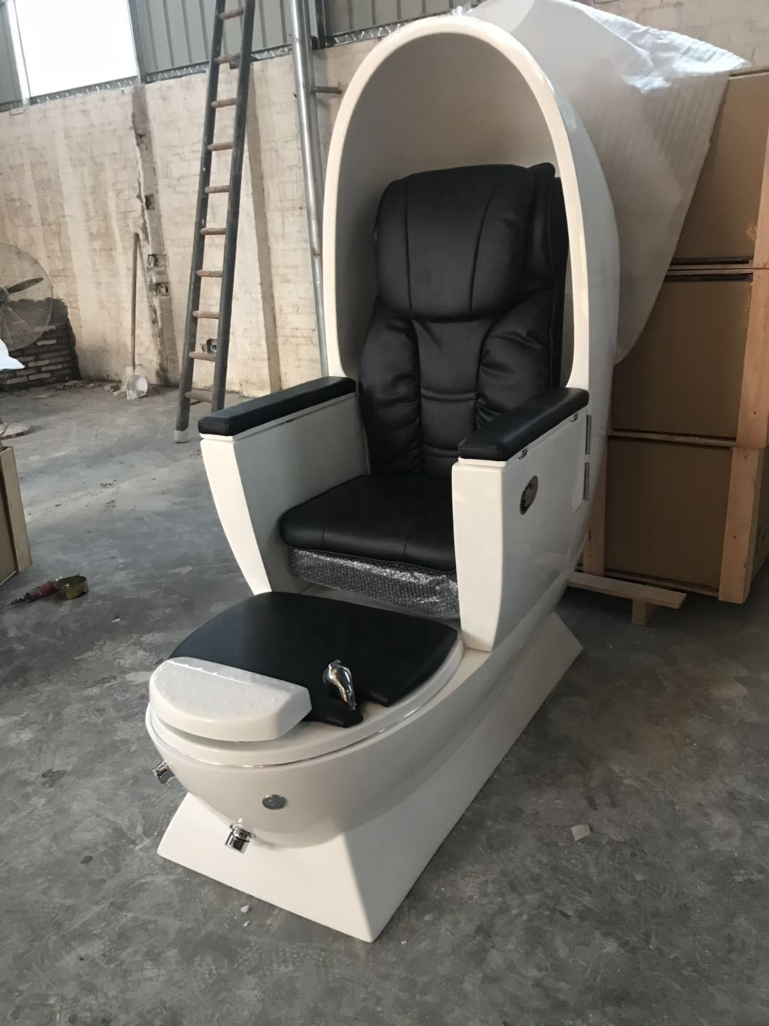 Luxury Nail Salon Hot Sale Modern Cheap White Egg Shape Massage Foot Spa Pedicure Spa Chair for Sale - Image 5