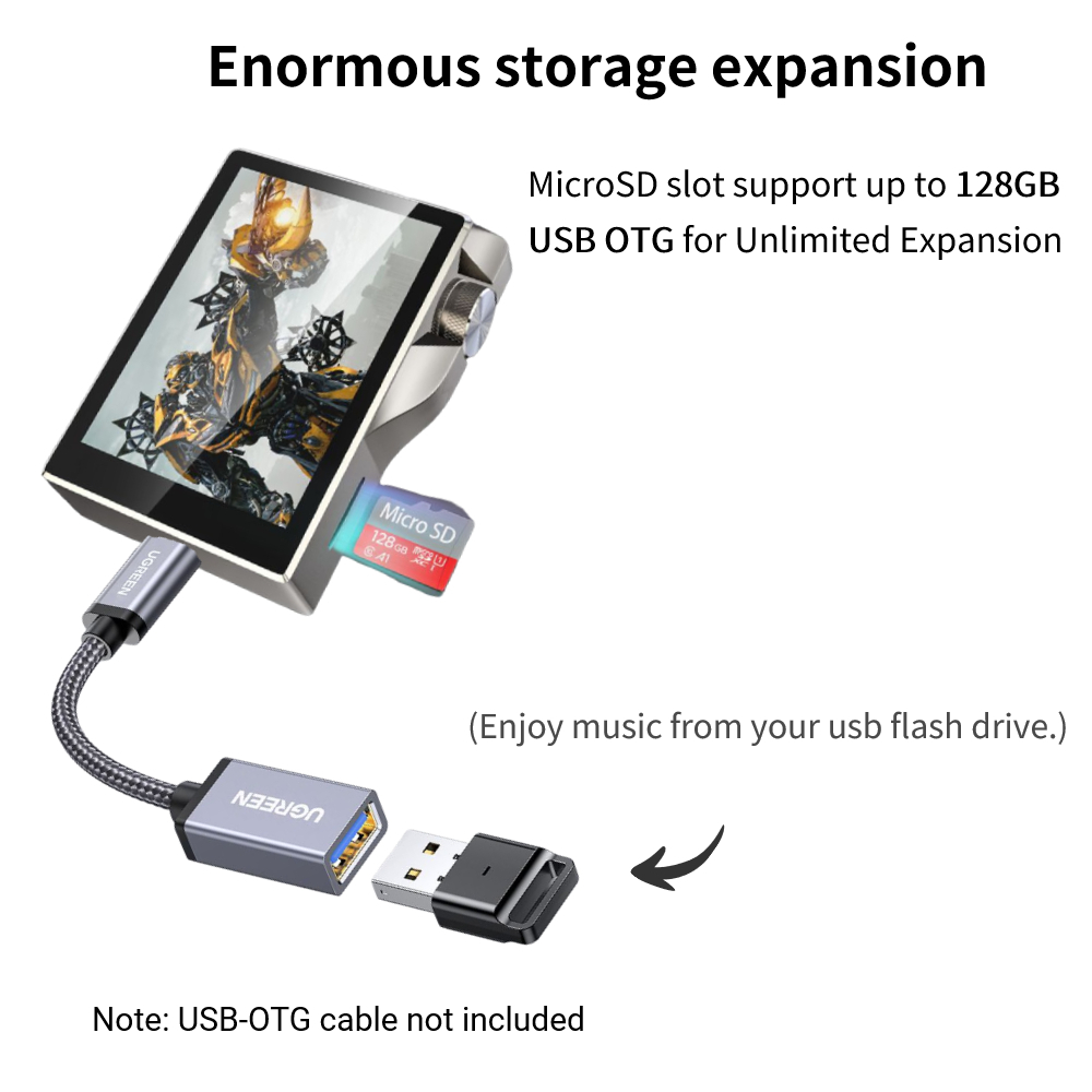 Digital Lossless Audio Player DSD256 APE FLAC Built-in 32GB EMMC Memory Portable HiFi Blue Tooth Music Player - Image 4