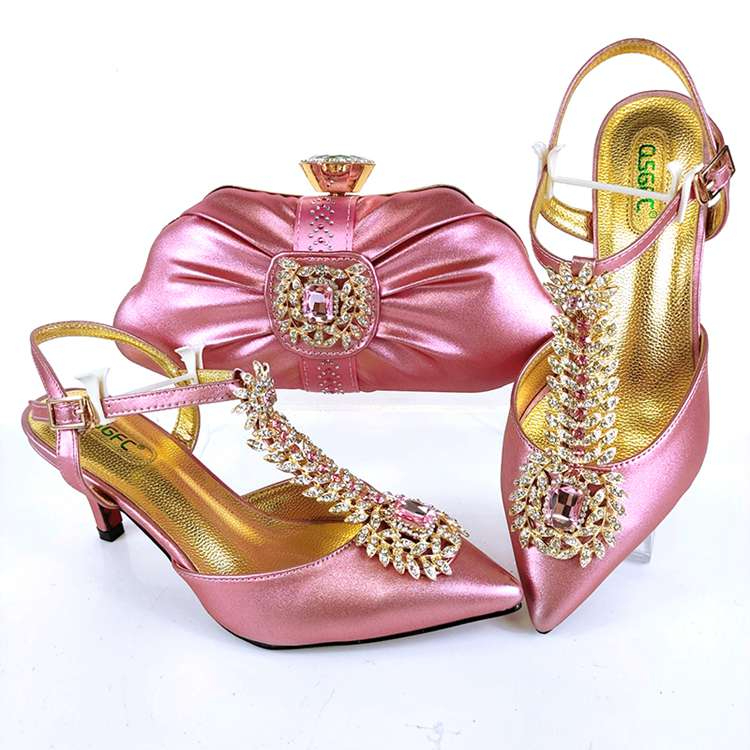 AB8639 Fashion Shoes and Bag Set Genuine Leather Nigeria Shoes for Women - Image 4