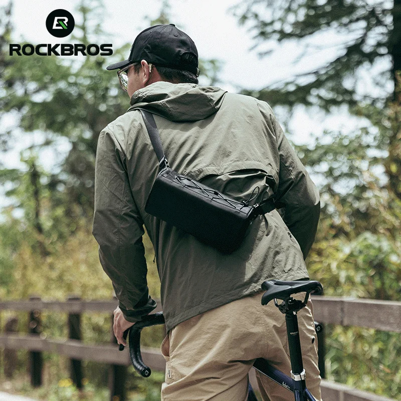 ROCKBROS Bike Handlebar Front Bag Large Capacity Bicycle Front Storage Bag Portable Shoulder Bag Multi-purpose Cycling Accessory - Image 4