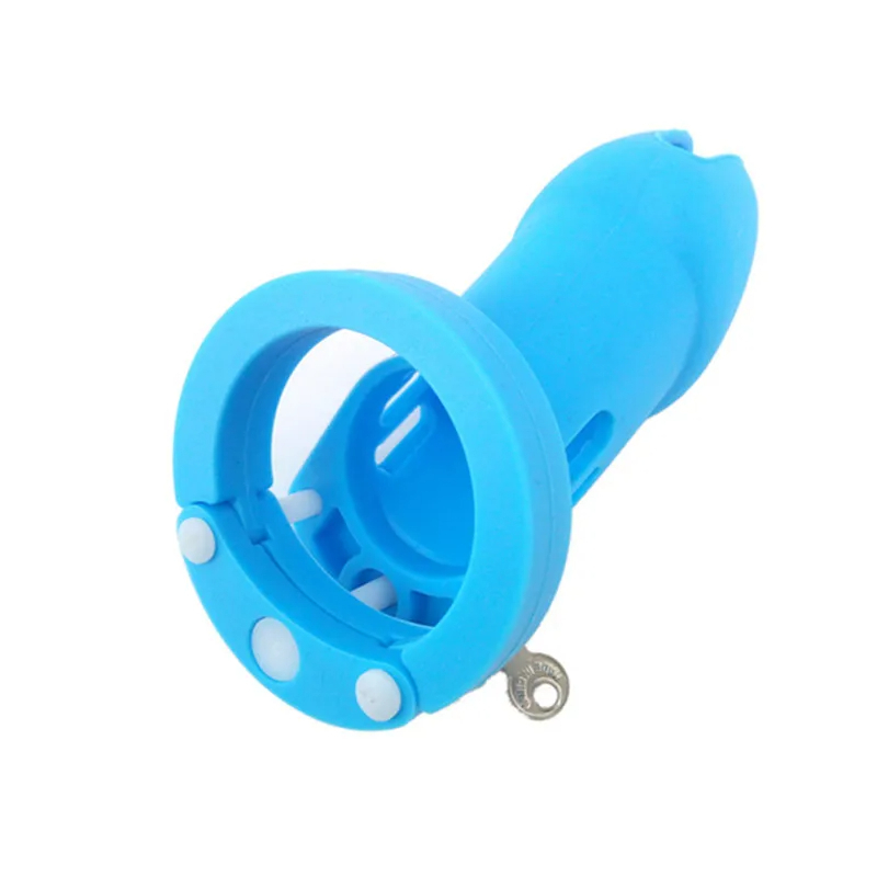 Blue Silicone CB6000 CB6000S Male Chastity Devices Soft Sex Toy Cock Ring Adult Sex Products Penis Sleeve Dildo Cock Cage G7-2-8 - Image 5
