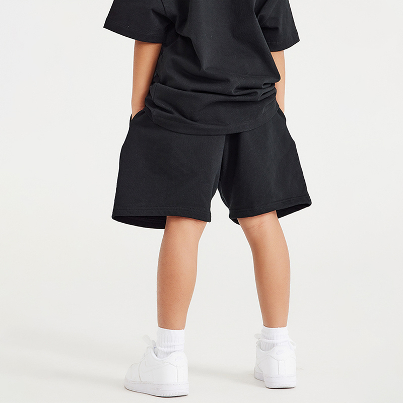 100%Cotton Screen Printed Causal Shorts for Girls and Boys Plain Kid's Shorts 425G Children's Sports Shorts - Image 6