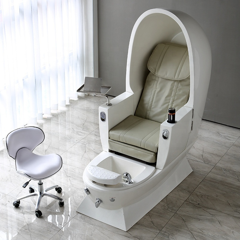 Luxury Nail Salon Hot Sale Modern Cheap White Egg Shape Massage Foot Spa Pedicure Spa Chair for Sale