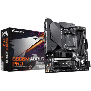 Hot Sale Combo GIGABYTE B550M AORUS PRO Used Motherboard for Gaming Desktop with AMD AM4 Ryzen R5 7 9 3600 3600X 3700X CPU