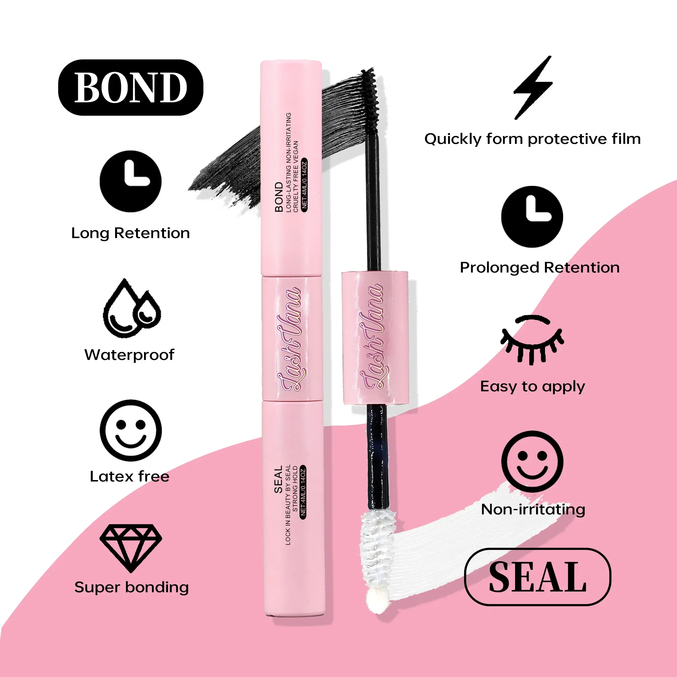 DIY Lashes Extension Kit Eyelashes 200 PCS Clusters Lash Bond and Seal Makeup Tools for Gluing Lashes Gluing Glue Accessories - Image 4