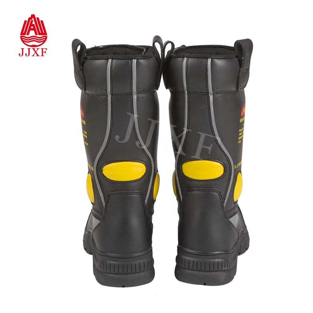 Leather Fire Resistant Safety Fireman Boots Fireproof Firefighter Boots - Image 5