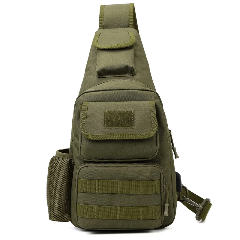 Fanny USB Chest Bag Camping Backpack Molle Bag Tactical Messenger Bags Belt Outdoor Hunting Assualt Sling Bag Fishing Climbing