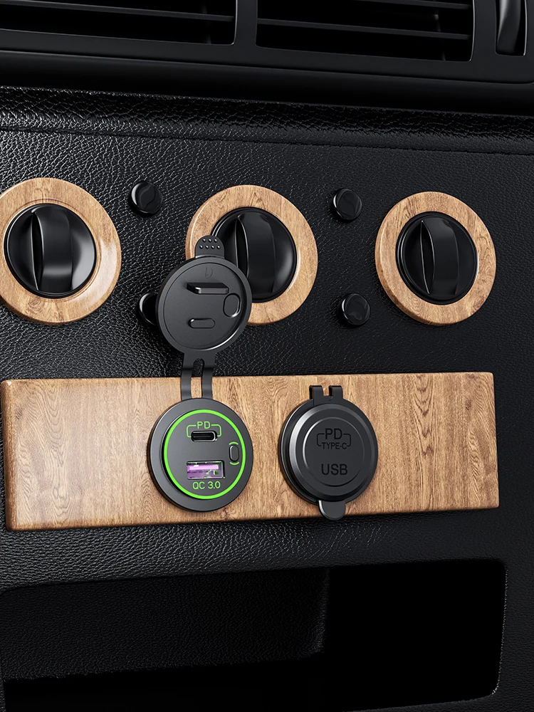 ROXGOCT 48W Boat Charger Socket USB Type C PD+QC 3.0 Quick Charger With Switch USB Charger Socket For Motorcycle Car RV ATV - Image 3