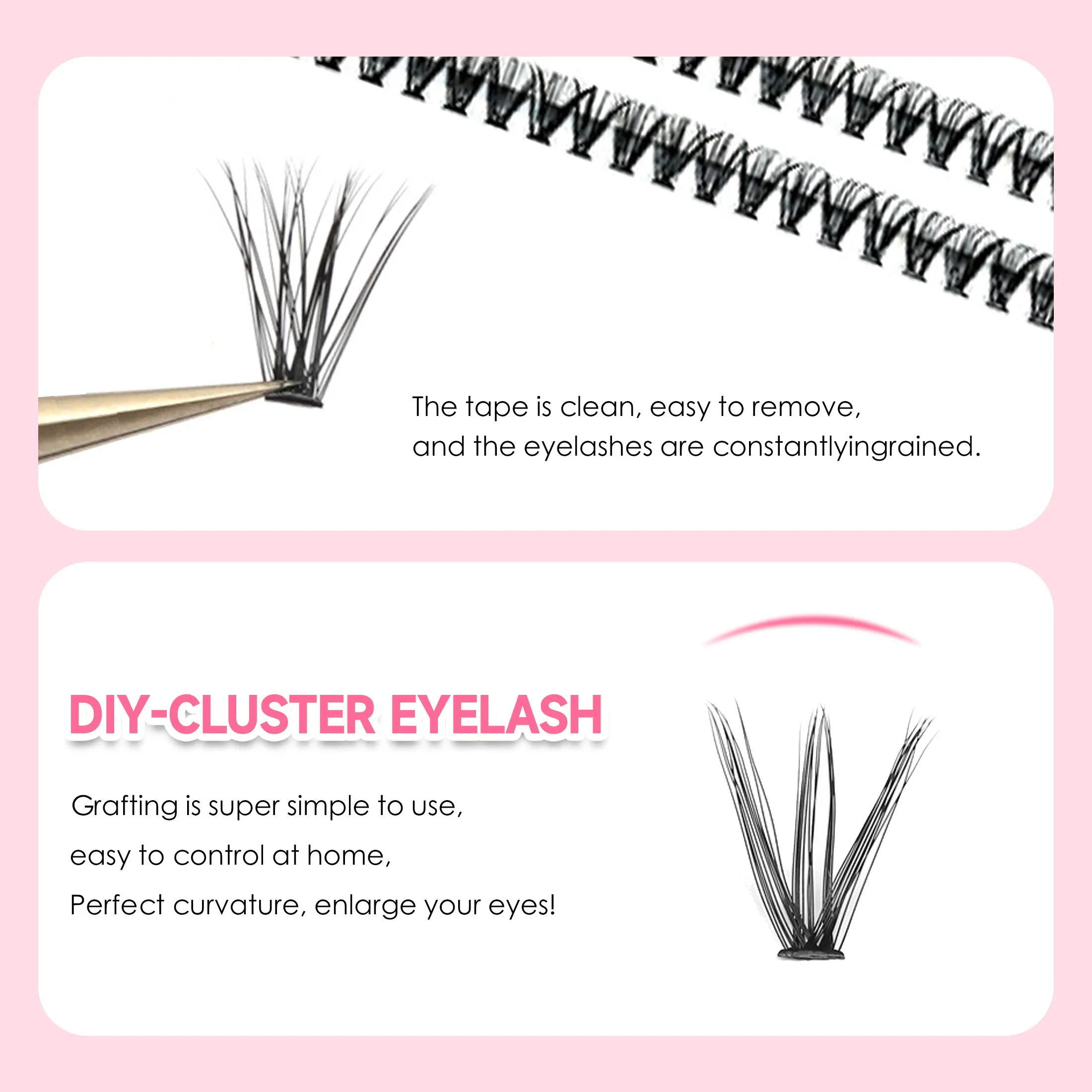 DIY Lashes Extension Kit Eyelashes 200 PCS Clusters Lash Bond and Seal Makeup Tools for Gluing Lashes Gluing Glue Accessories - Image 5